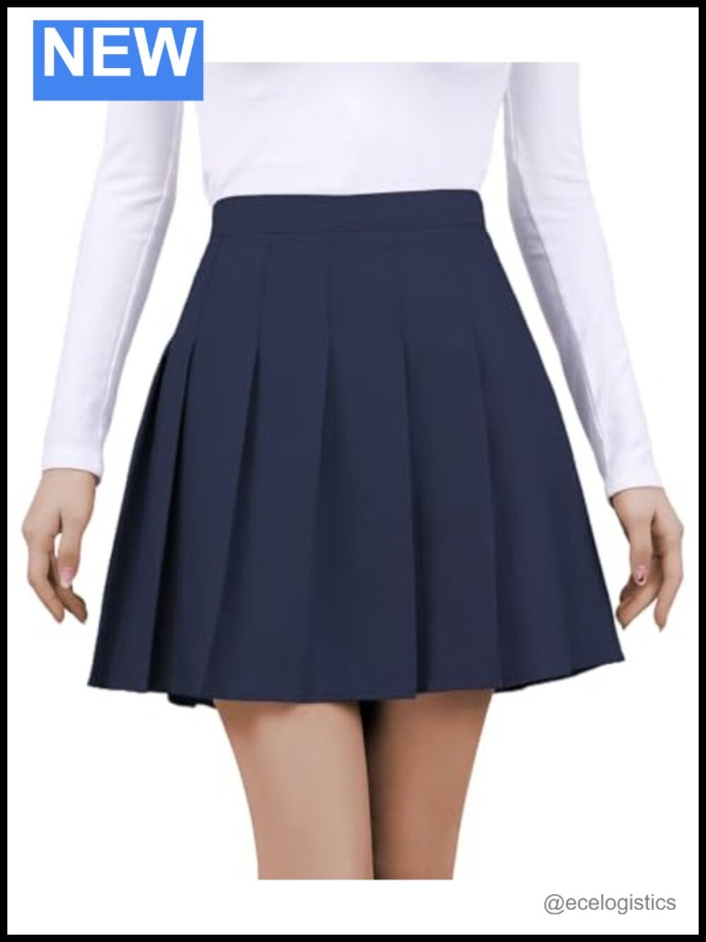 Pleated Mini Skort with Shorts High Waist Athletic Tennis Skirt